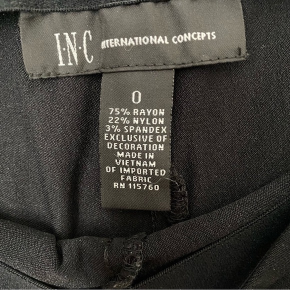 INC International Concepts Women's Black Mid-Rise Side-Stud Skinny-Leg Pant - Picture 7 of 7